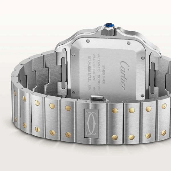 Cartier Santos de Cartier Stainless Steel & 18K Yellow Gold Men's Watch - Image 6
