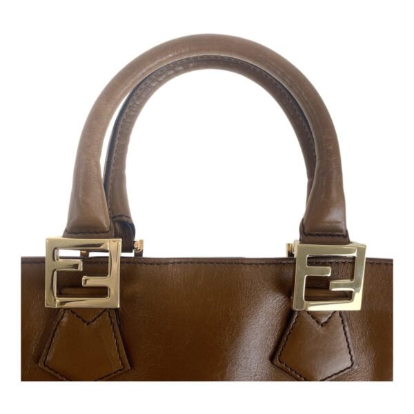 Fendi Brown Leather Tote Bag - Image 7