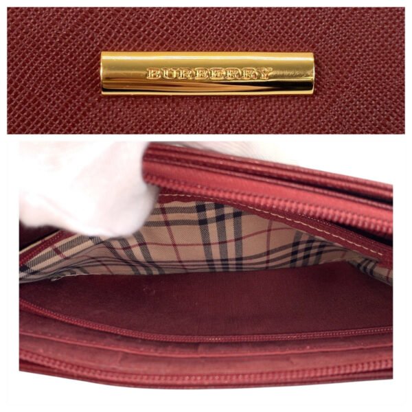 Burberry Leather Check Shoulder Bag - Image 6