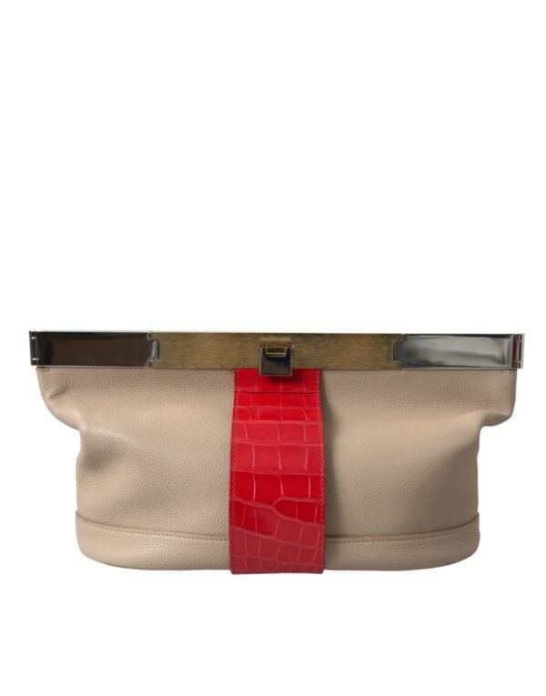 Balenciaga Two Tone Exotic Leather Women's Clutch - Image 3
