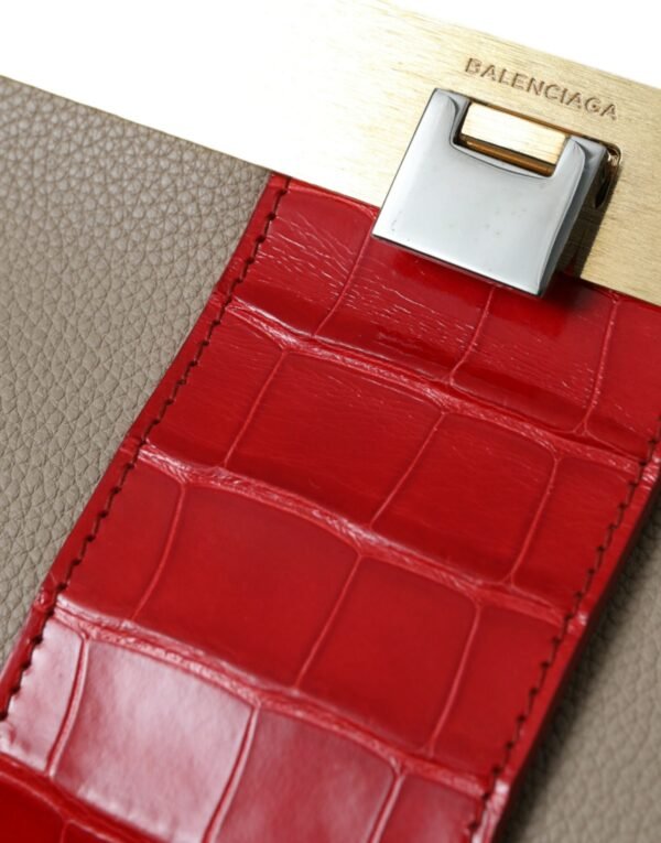 Balenciaga Two Tone Exotic Leather Women's Clutch - Image 13