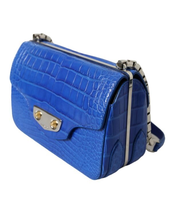 Balenciaga Alligator Skin Mini Shoulder Bag - Elegant Women's Blue - Image 8
