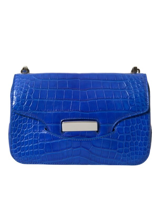 Balenciaga Alligator Skin Mini Shoulder Bag - Elegant Women's Blue - Image 11