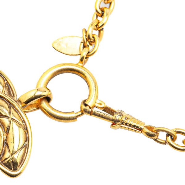Chanel Vintage Coco Mark Matelasse Chain Necklace - Image 3
