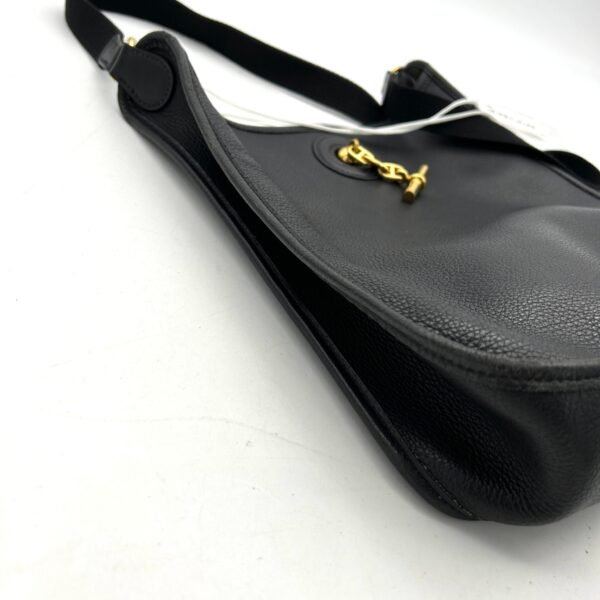 Pre-owned HERMES Taurillon Clemence Vespa GM Black LA3234 - Image 5