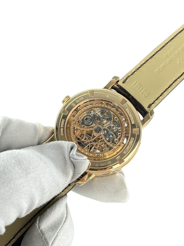 Vacheron Constantin Traditionnelle Skeleton Perpetual Calendar 18K Rose Gold Men's Watch - Image 6