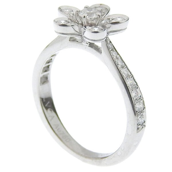 Van Cleef & Arpels K18 White Gold Diamond Ring - Image 3