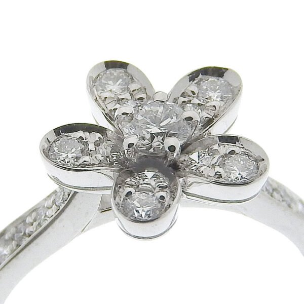 Van Cleef & Arpels K18 White Gold Diamond Ring - Image 4