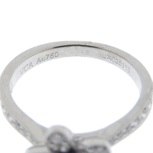 Van Cleef & Arpels K18 White Gold Diamond Ring - Image 5