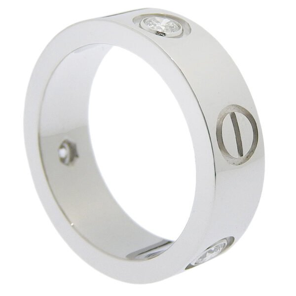 Cartier Love Ring K18 White Gold Diamond - Image 3