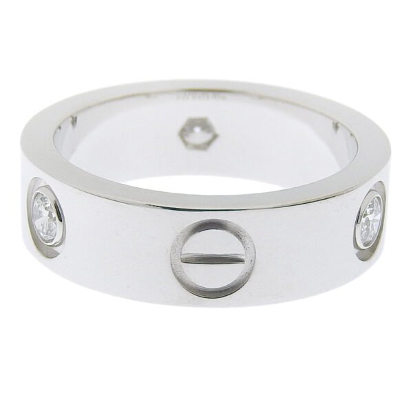 Cartier Love Ring K18 White Gold Diamond - Image 4