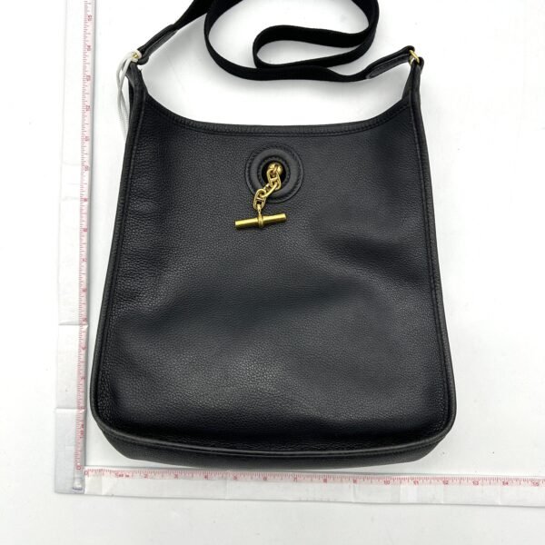 Pre-owned HERMES Taurillon Clemence Vespa GM Black LA3234 - Image 2
