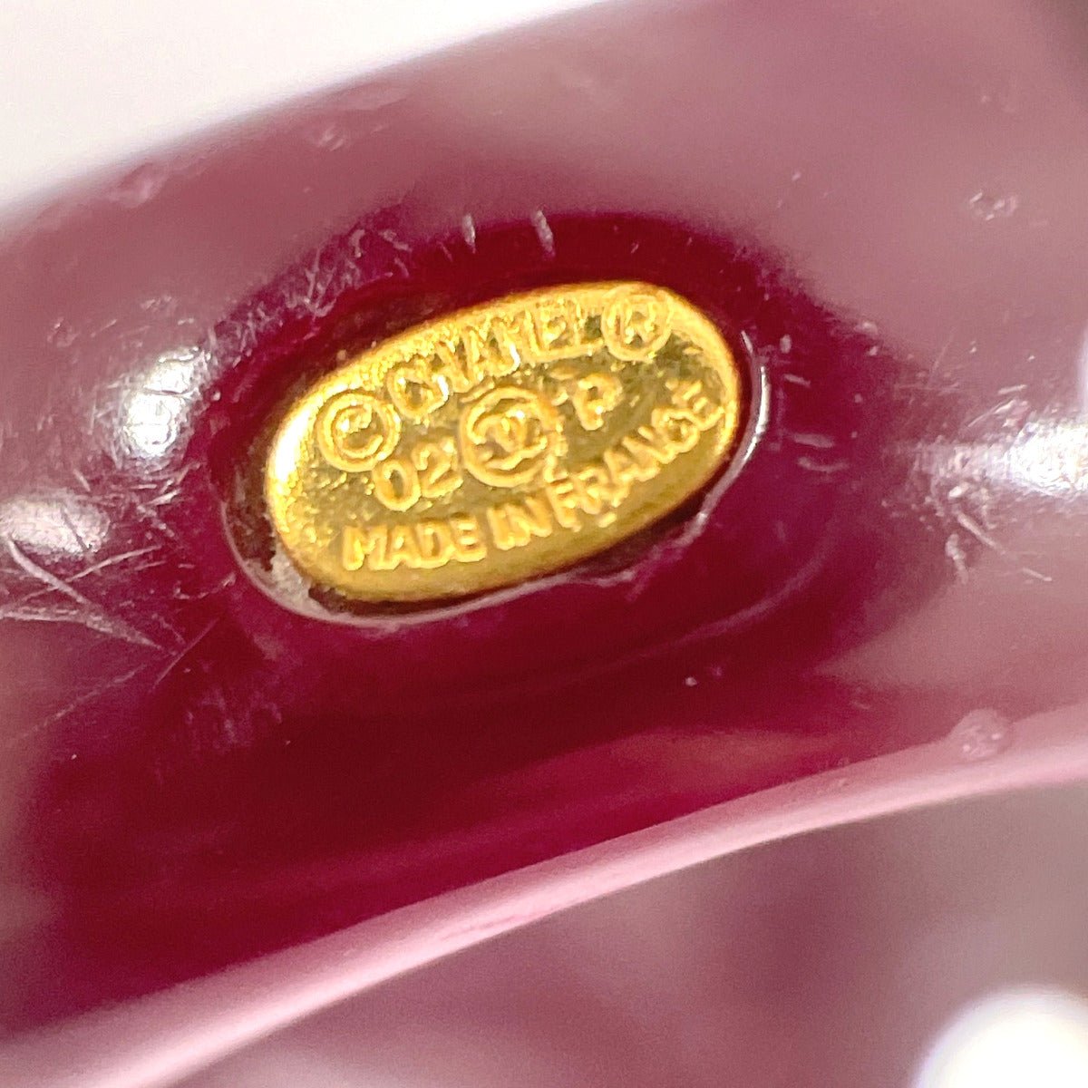 Chanel Coco Mark Ribbon Ring Plastic Rhinestone - Image 4