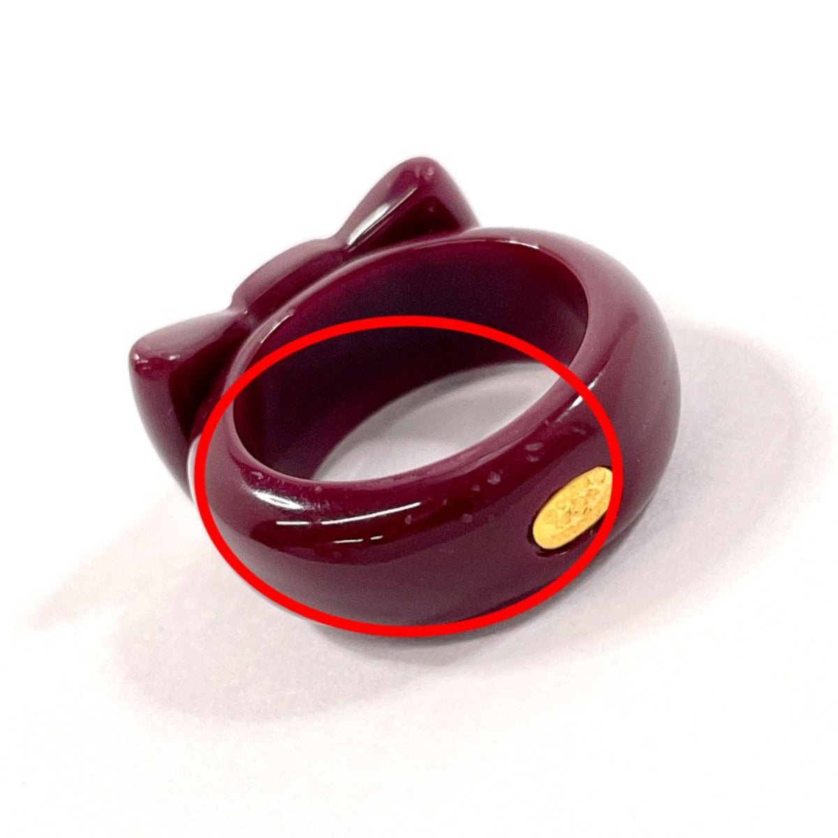 Chanel Coco Mark Ribbon Ring Plastic Rhinestone - Image 8