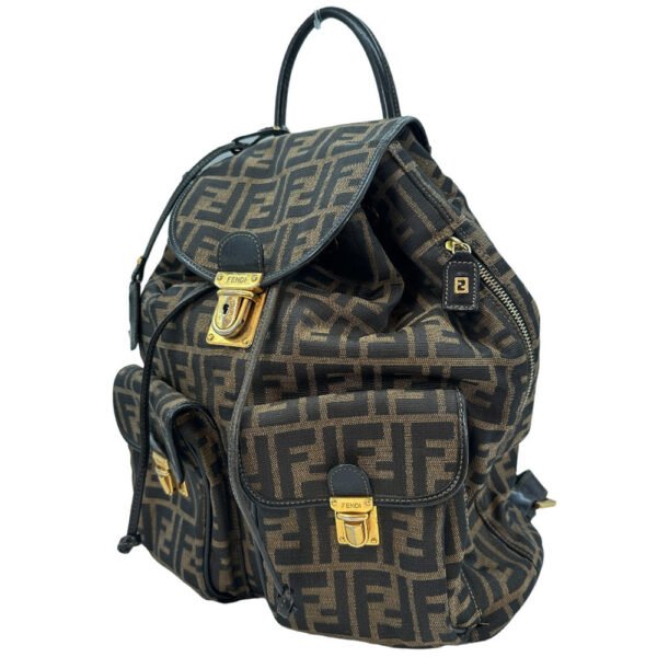Fendi Canvas Leather Backpack 2way - Image 2