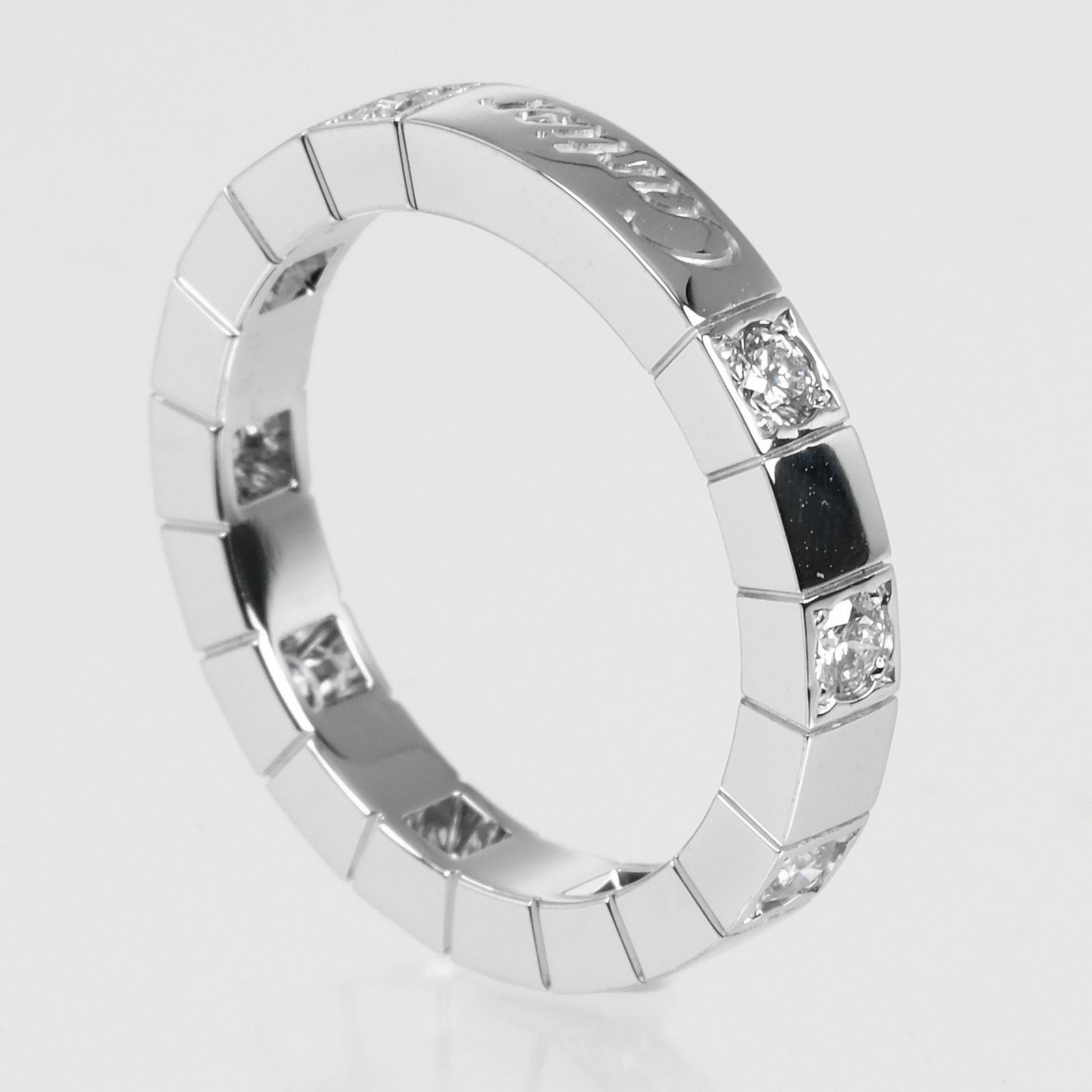 Cartier K18 White Gold 9P Diamond Ring - Image 3