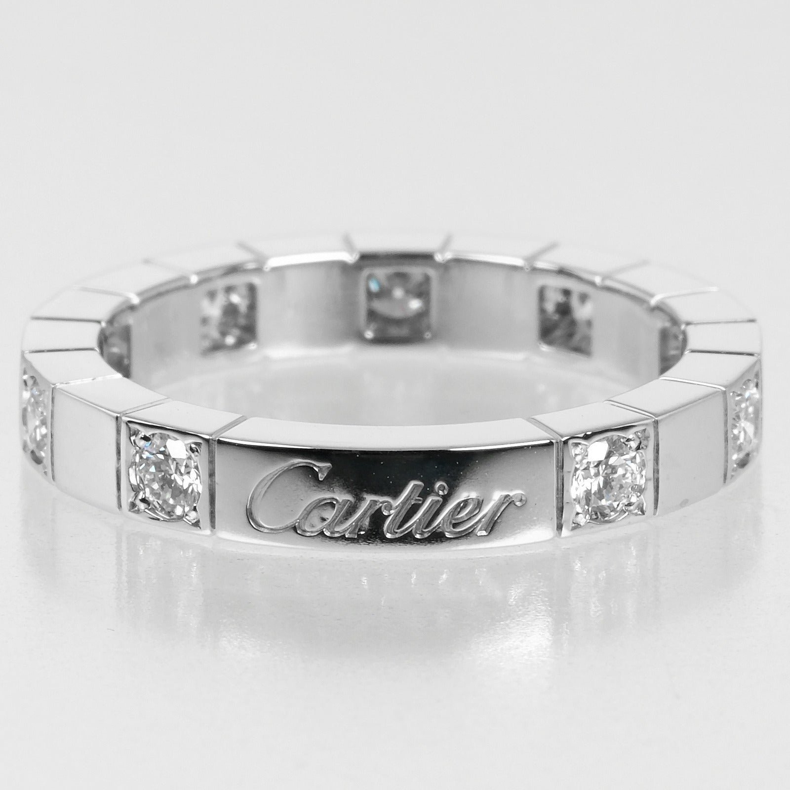 Cartier K18 White Gold 9P Diamond Ring - Image 5