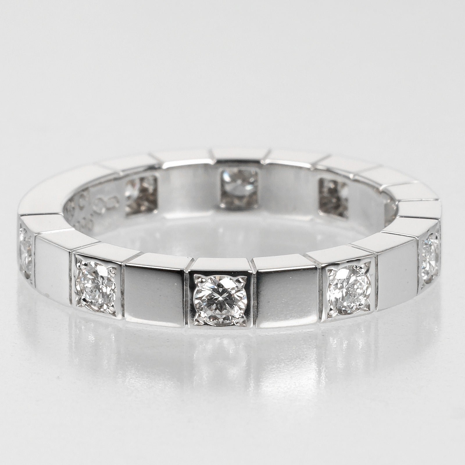 Cartier K18 White Gold 9P Diamond Ring - Image 6