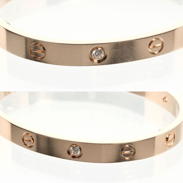 Cartier Love Bracelet K18 Pink Gold 4P Diamond - Image 8