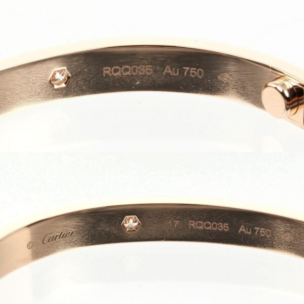 Cartier Love Bracelet K18 Pink Gold 4P Diamond - Image 4