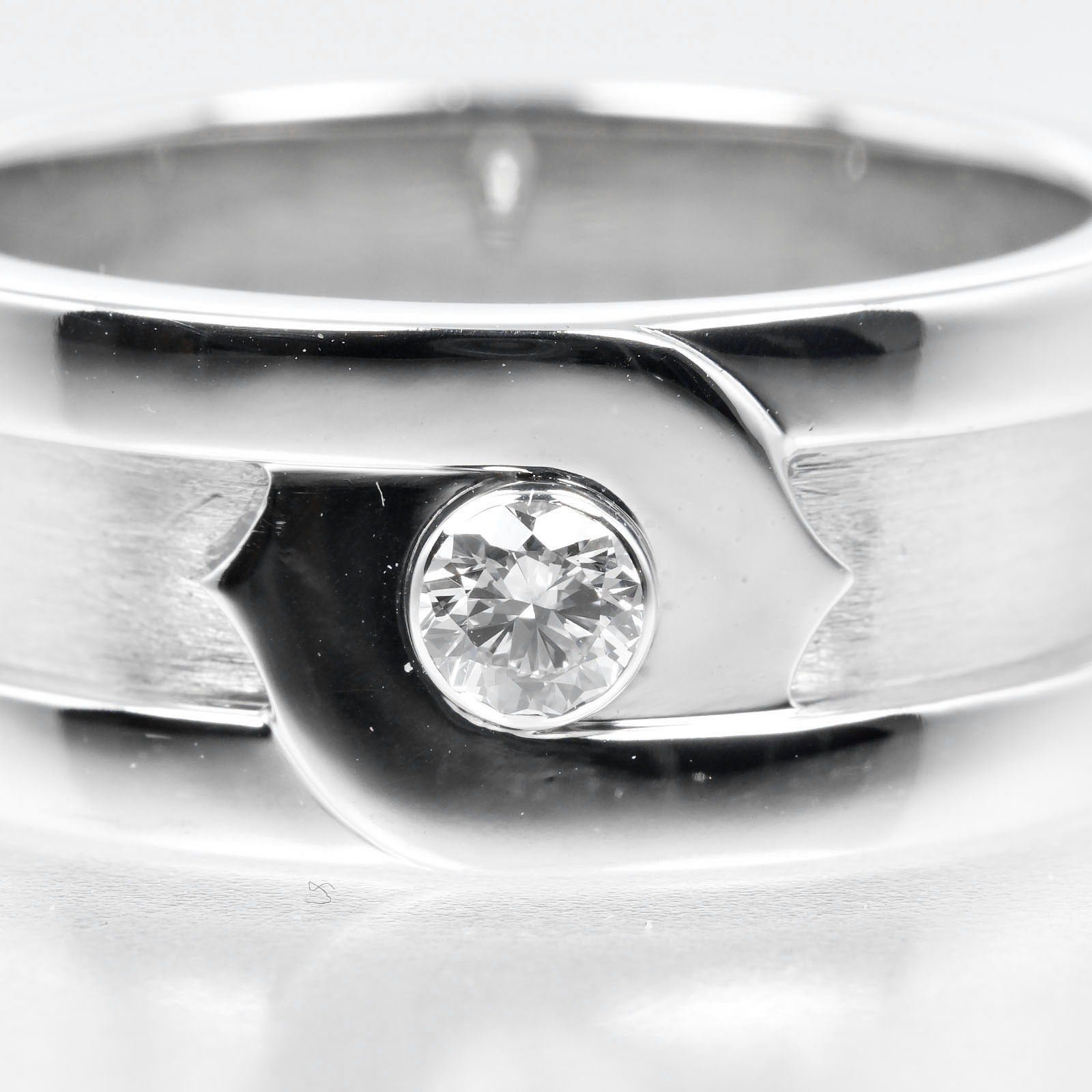 Cartier 2C Ring K18 White Gold 1P Diamond - Image 5