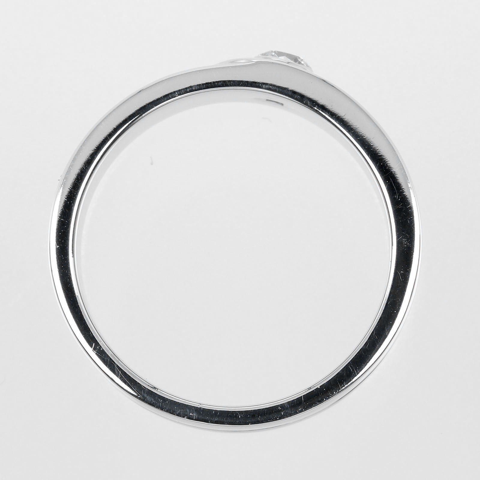 Cartier 2C Ring K18 White Gold 1P Diamond - Image 9