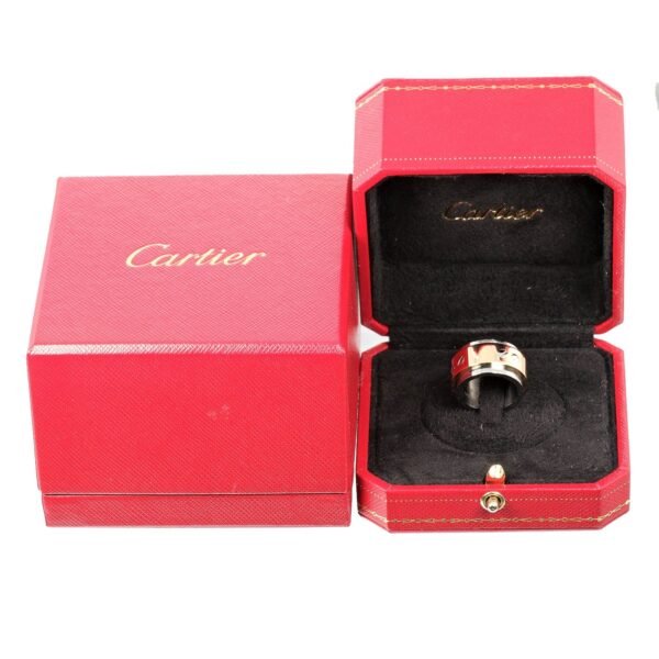 Cartier Santos 100 Ring K18 Yellow Gold Stainless Steel - Image 9