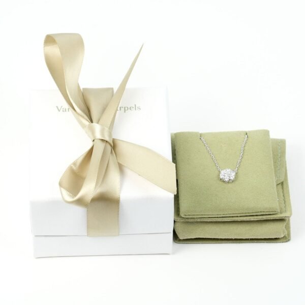 Van Cleef & Arpels K18 White Gold Diamond Necklace - Image 10