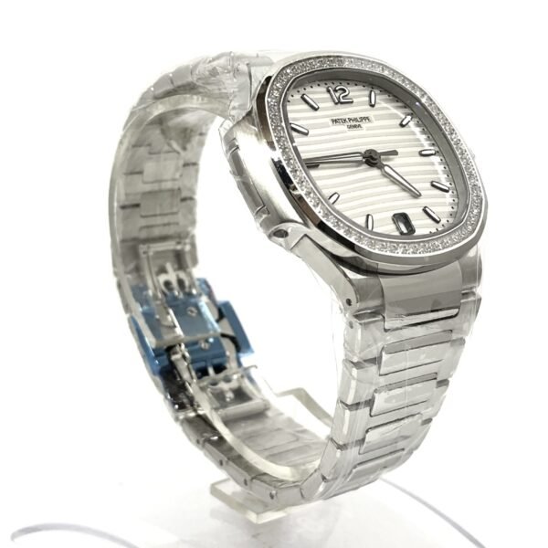 Patek Philippe Nautilus Stainless Steel & Diamonds Ladies Watch - Image 4