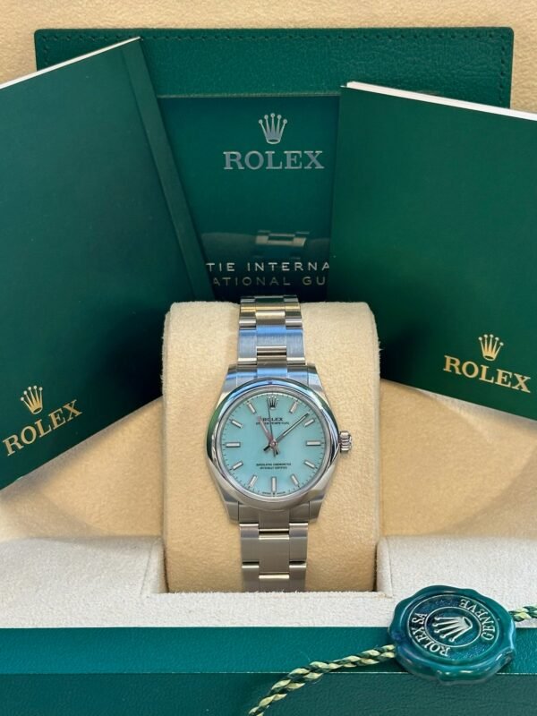 Rolex - Pre-owned Oyster Perpetual 31mm Tiffany Blue Dial 277200 - Image 2