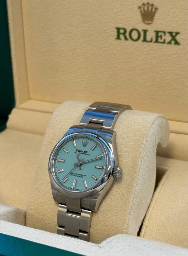 Rolex - Pre-owned Oyster Perpetual 31mm Tiffany Blue Dial 277200 - Image 4
