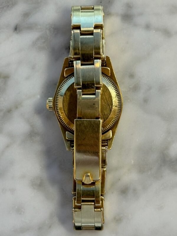 Rolex - Pre-owned Yellow Gold Oyster Perpetual 24mm Black Dial 76198 - Image 4