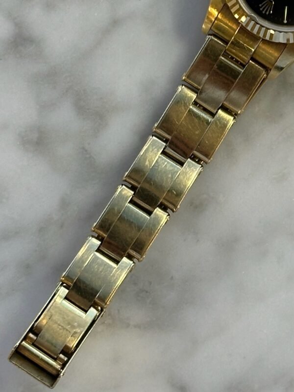 Rolex - Pre-owned Yellow Gold Oyster Perpetual 24mm Black Dial 76198 - Image 6