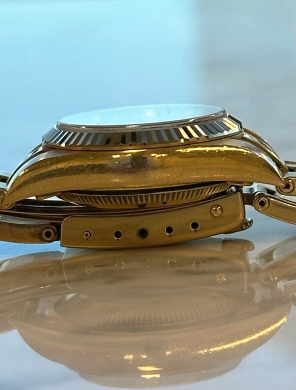 Rolex - Pre-owned Yellow Gold Oyster Perpetual 24mm Black Dial 76198 - Image 8