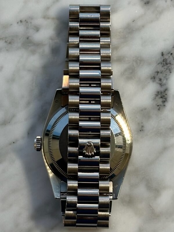 Rolex - Pre-owned White Gold Day-Date 36mm Silver Diamond Dial 118239 - Image 5
