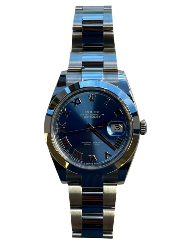 Rolex - Pre-owned Datejust 41mm Blue Roman Dial Oyster Bracelet 126300
