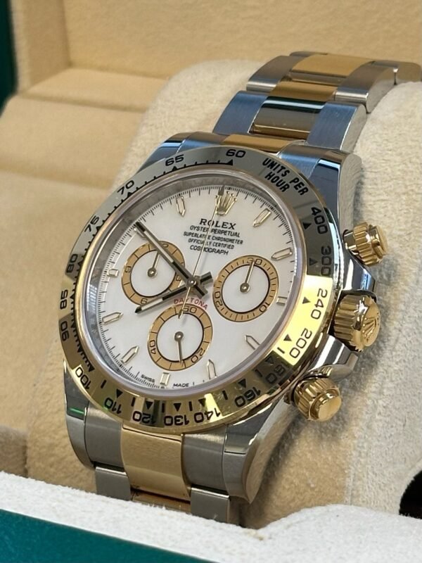 Rolex - Pre-owned Two Tone Yellow Gold Daytona White Dial 126503 - Image 4
