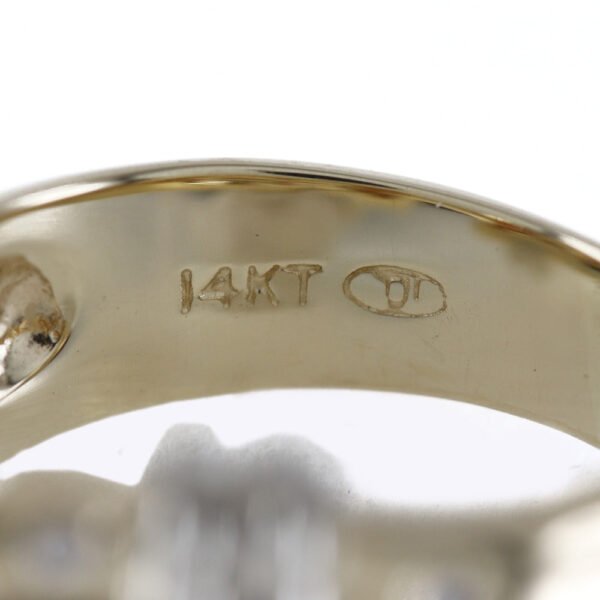 Van Cleef & Arpels Vintage K14 Gold Diamond Ring - Image 7