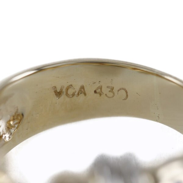 Van Cleef & Arpels Vintage K14 Gold Diamond Ring - Image 8