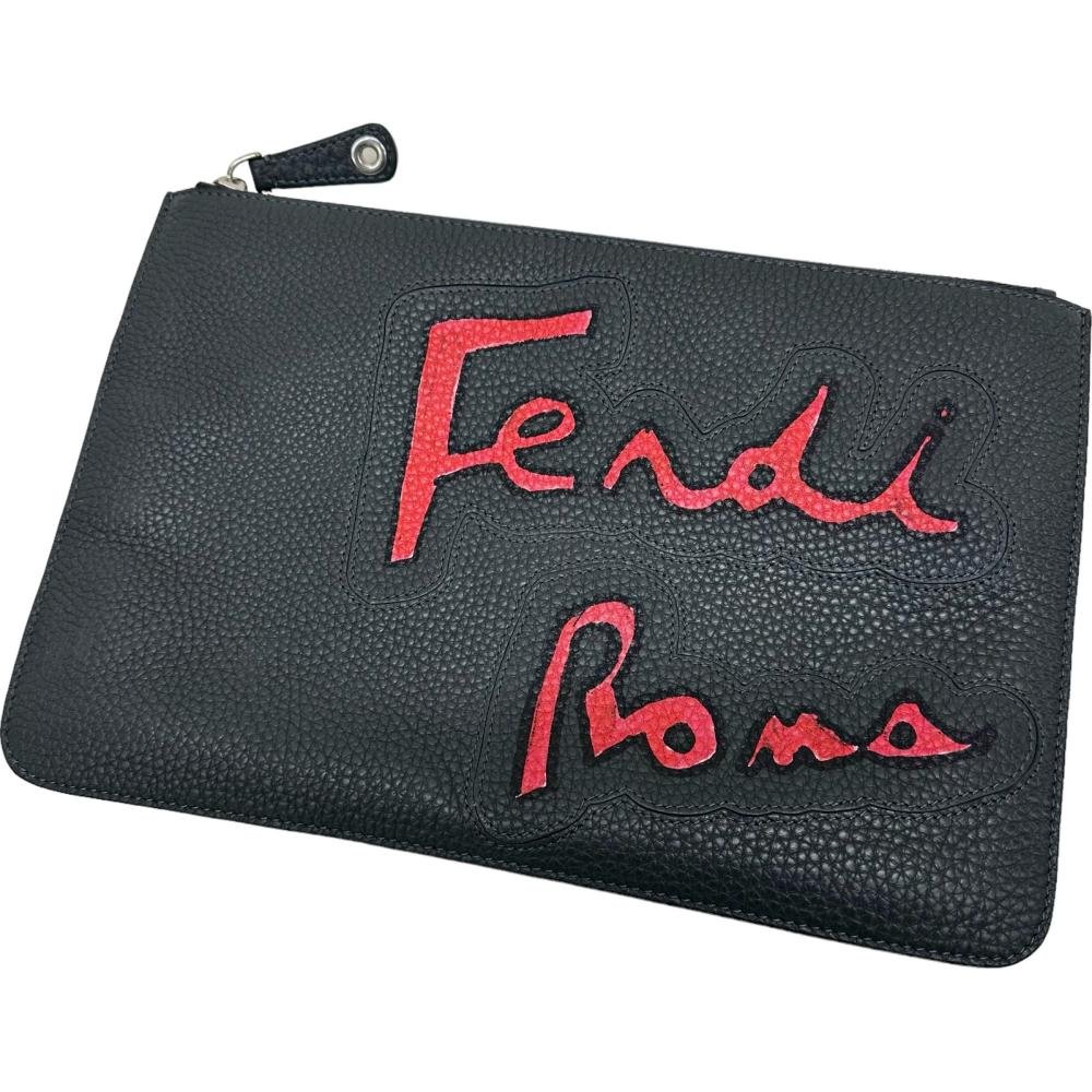 Fendi Leather Clutch Bag 7N0078