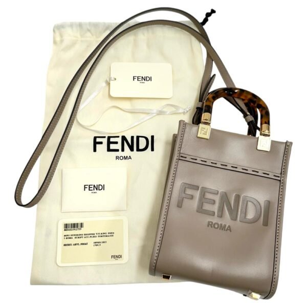 Fendi Sunshine Mini Shopper Shoulder Bag - Image 9