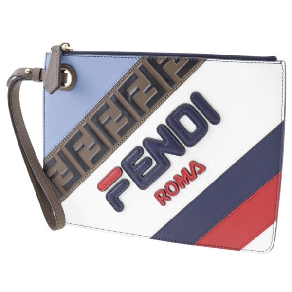 Fendi Mania Leather Clutch Bag 8BS020 - Image 2