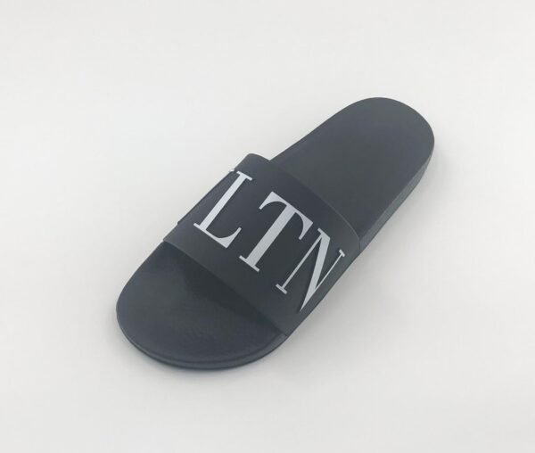Valentino Black VLTN Logo Pool Slides - Image 2