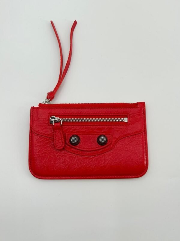 Balenciaga Le Cagole Leather Long Coin Card Holder - Red