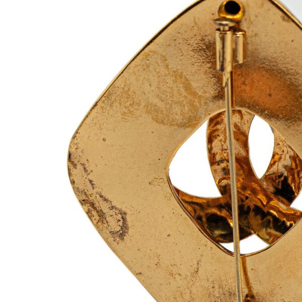 Chanel Vintage Coco Mark Brooch Gold - Image 3