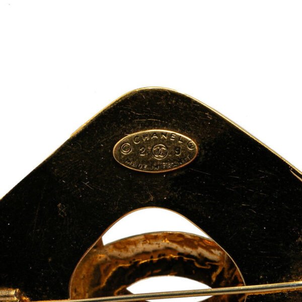 Chanel Vintage Coco Mark Brooch Gold - Image 5
