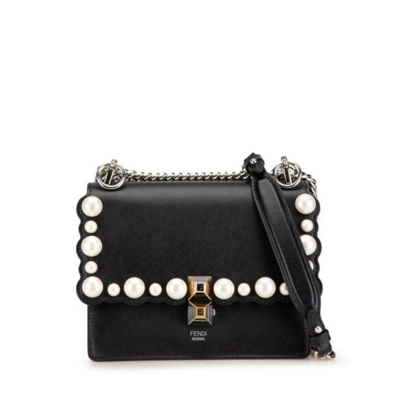 Fendi Kan I Mini Pearl Chain Shoulder Bag 8M0381