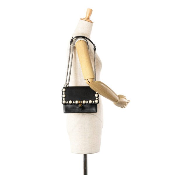 Fendi Kan I Mini Pearl Chain Shoulder Bag 8M0381 - Image 10