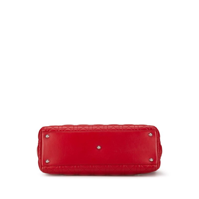 Dior Lady Dior Red Lambskin 2WAY Handbag - Image 3