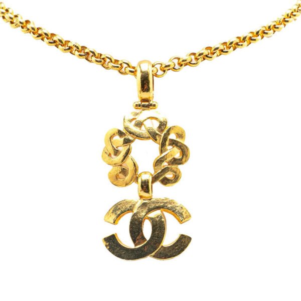Chanel Vintage Coco Mark Necklace Gold